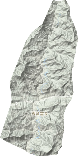上观音堂乡地形图