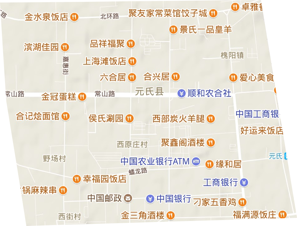 城区街道地形图