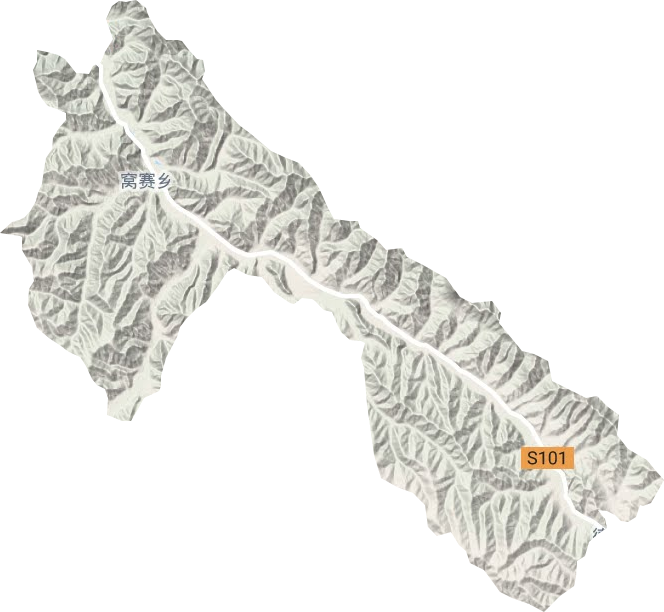 窝赛乡地形图