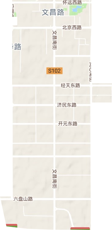 文昌路街道地形图