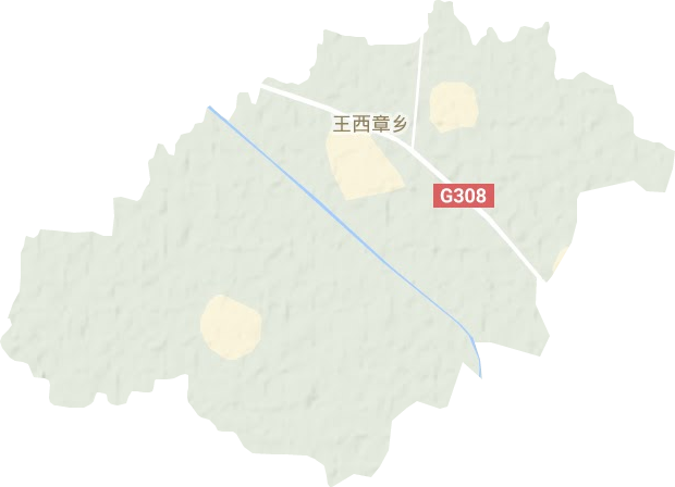 王西章乡地形图