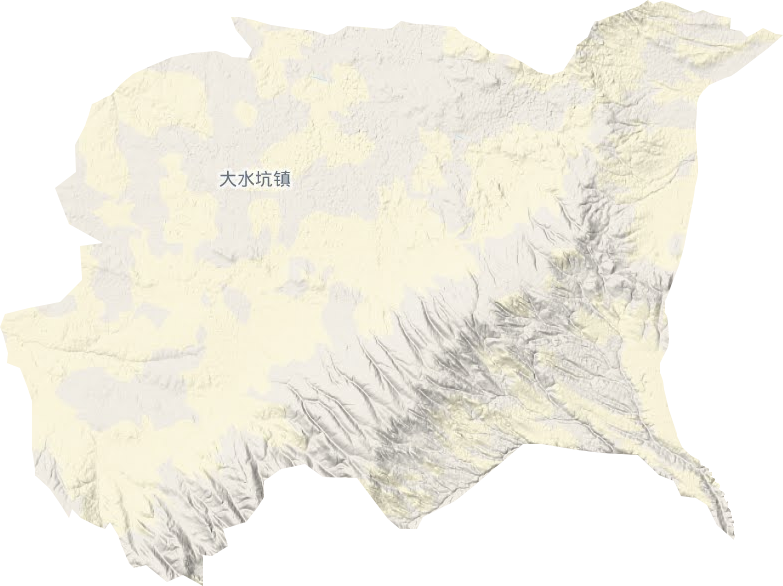 大水坑镇地形图