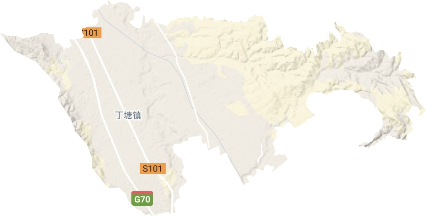 丁塘镇地形图