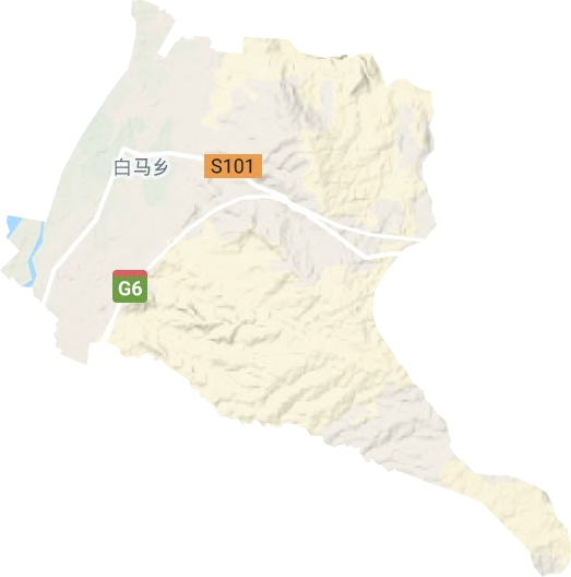 白马乡地形图