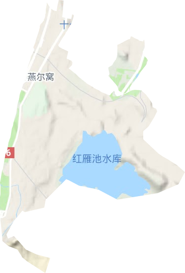 燕儿窝街道地形图