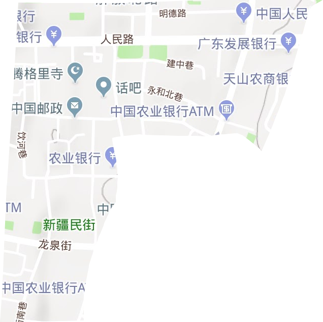 解放南路街道地形图