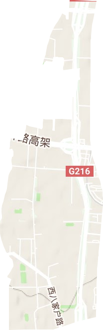 银川路街道地形图