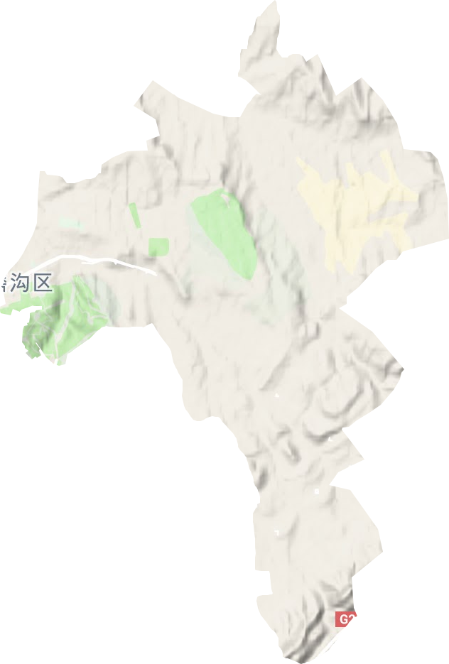 水磨沟街道地形图
