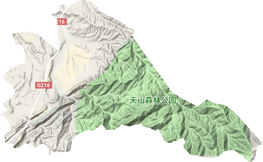 水磨沟区农村事务管理办公室地形图