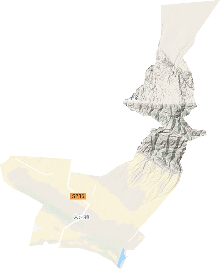 大河镇地形图