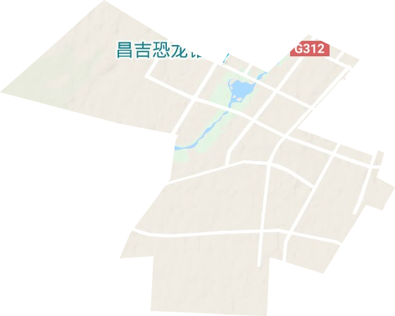 建国路办事处地形图