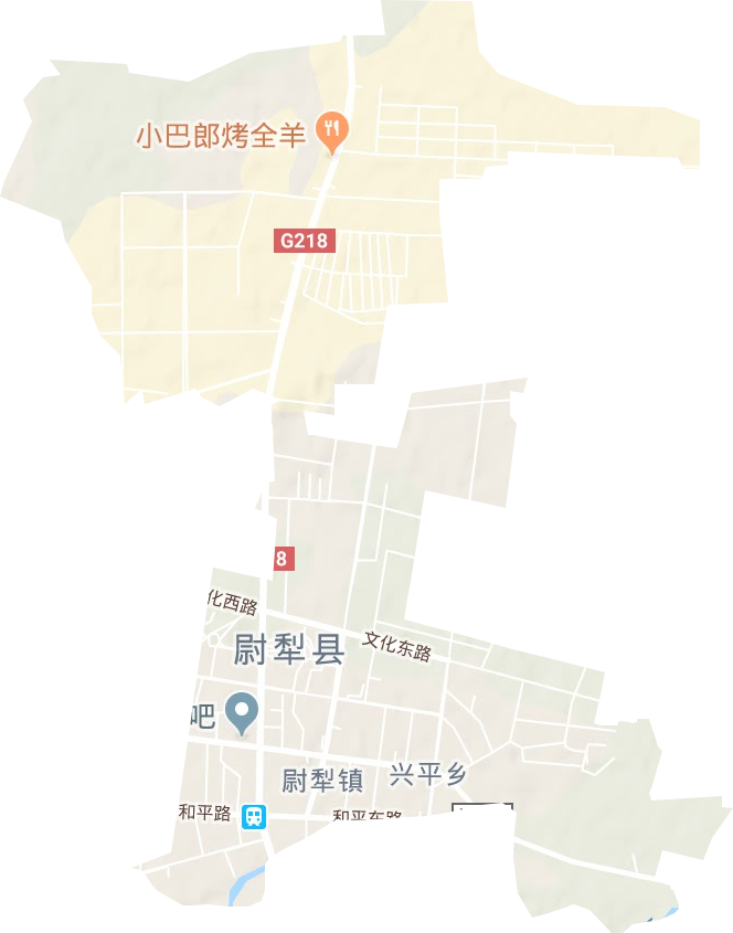 尉犁镇地形图