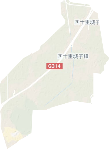 四十里城子镇地形图