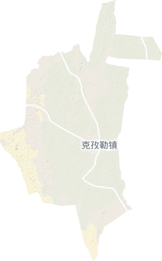 克孜勒镇地形图