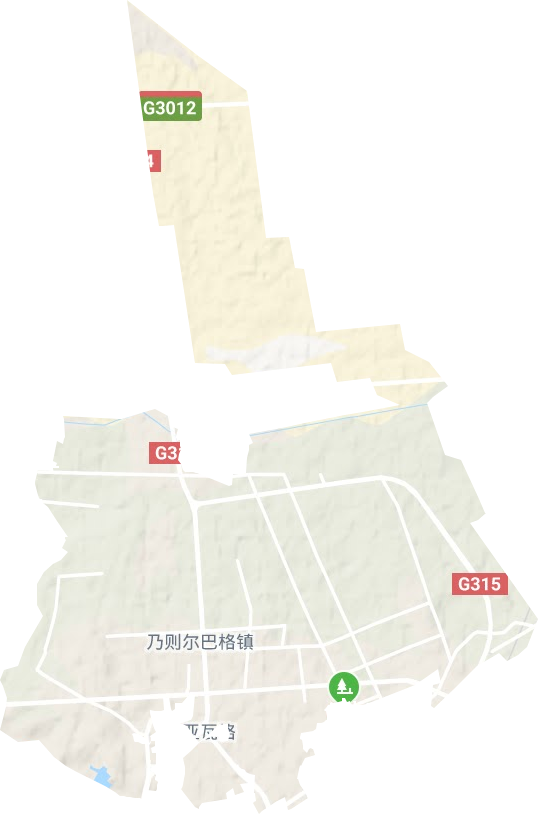 乃则尔巴格镇地形图