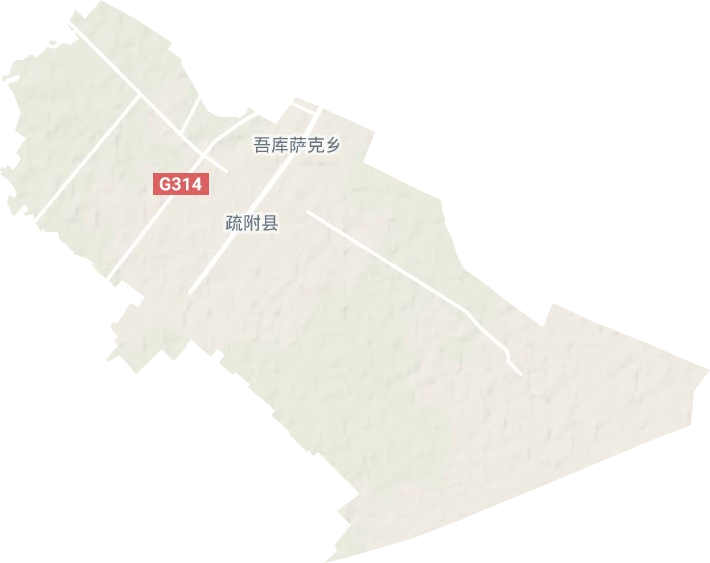 托克扎克镇地形图
