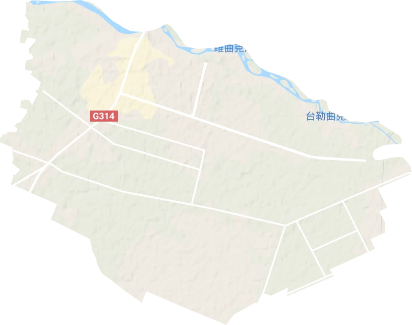吾库萨克镇地形图