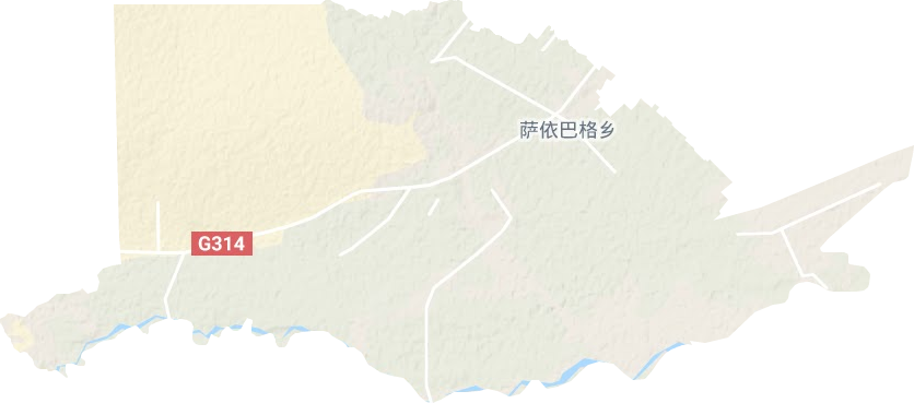 萨依巴格乡地形图