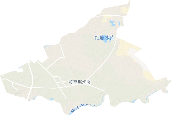 英吾斯塘乡地形图