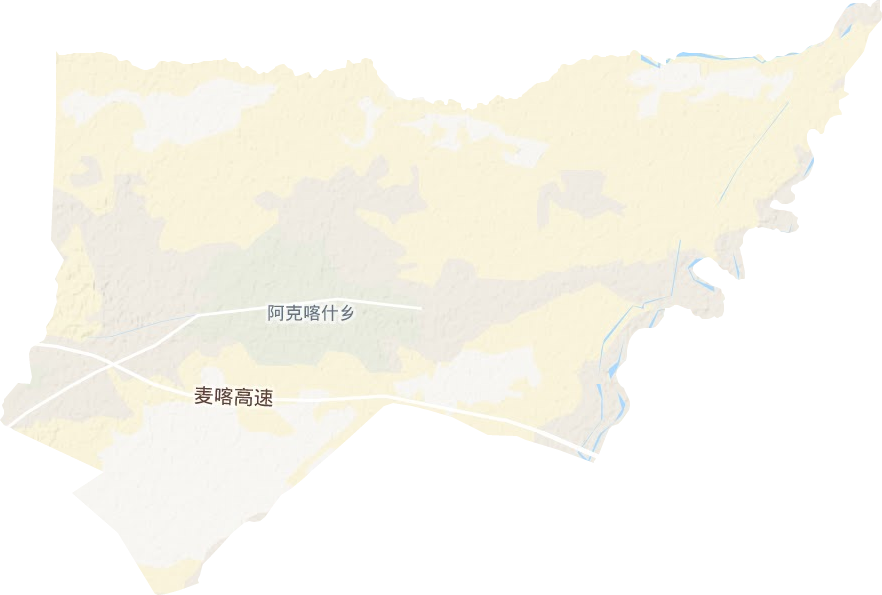 阿克喀什乡地形图