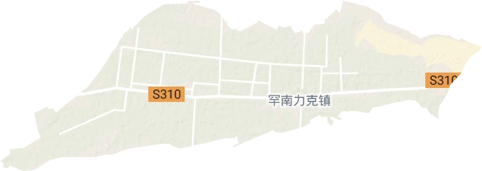 罕南力克镇地形图