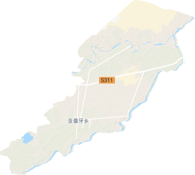 亚曼牙乡地形图