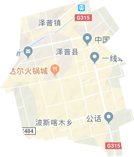 泽普镇地形图