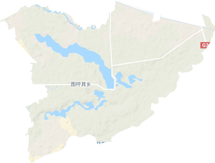 图呼其乡地形图