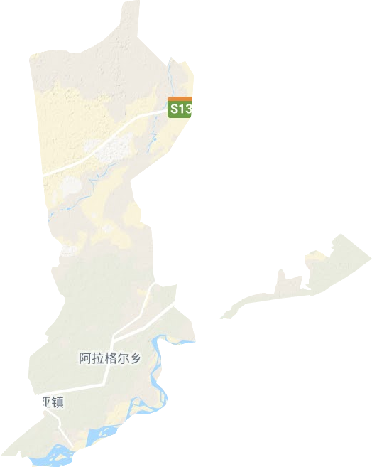 阿拉根乡地形图