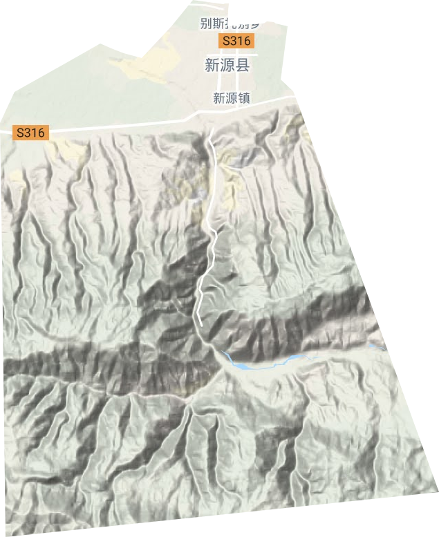 新源镇地形图