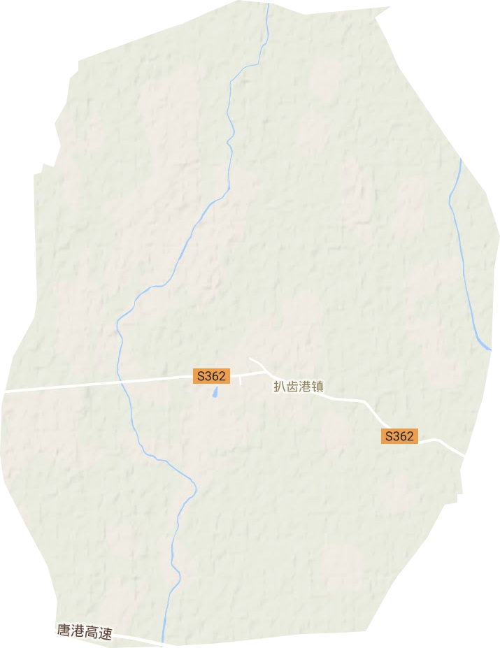 扒齿港镇地形图