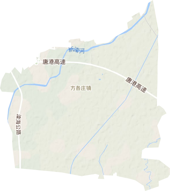 方各庄镇地形图