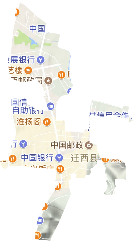 迁西县栗乡街道地形图
