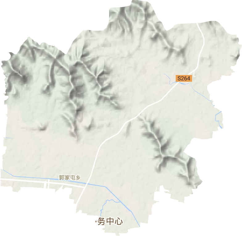 郭家屯乡地形图