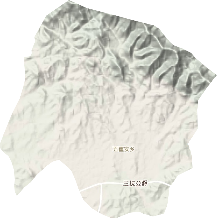 五重安乡地形图