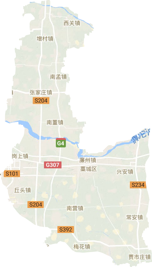藁城区地形图