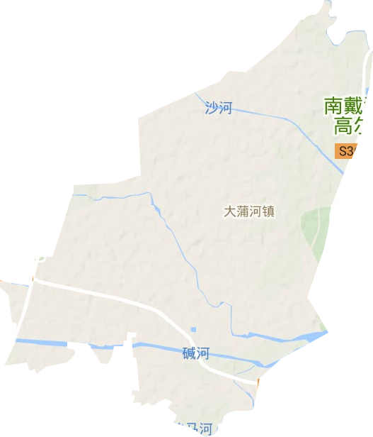 大蒲河管理处地形图