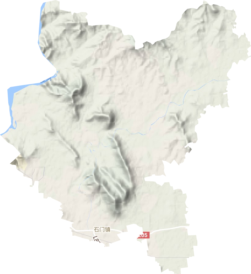 石门镇地形图