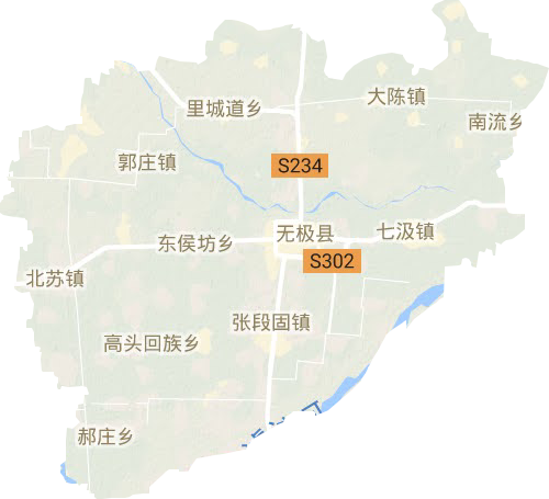 无极县地形图
