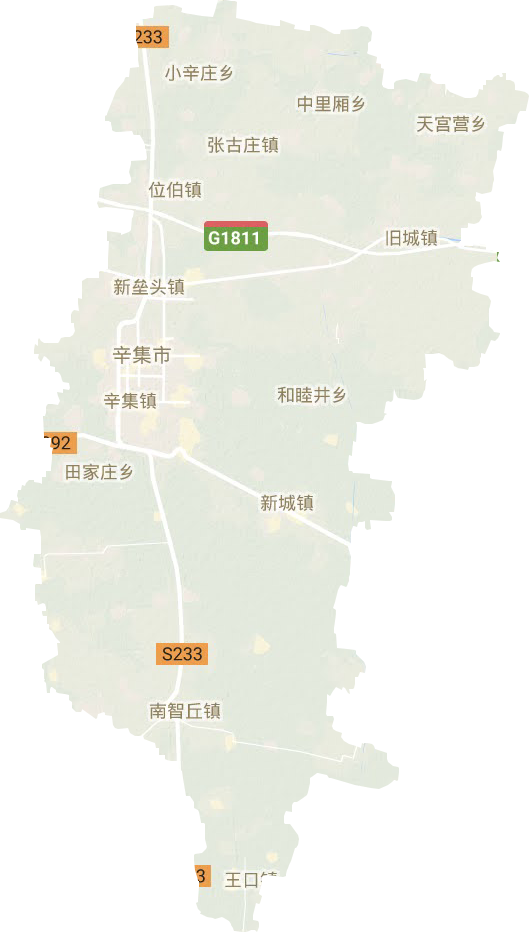 辛集市地形图