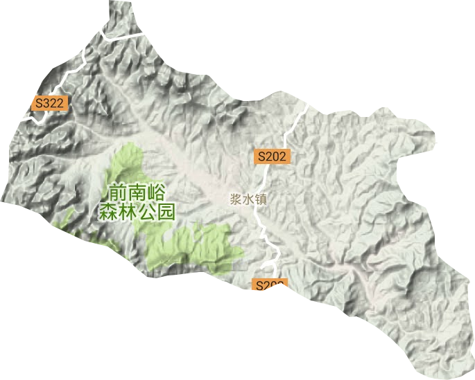 浆水镇地形图