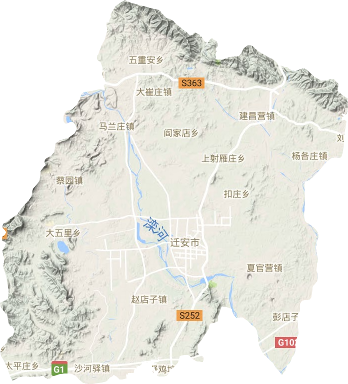 迁安市地形图