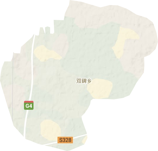 双碑乡地形图