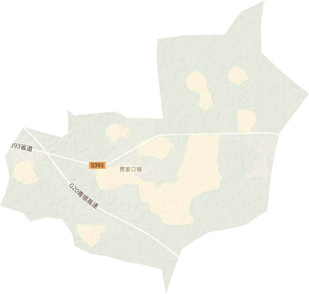 贾家口镇地形图