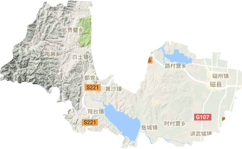 磁县地形图