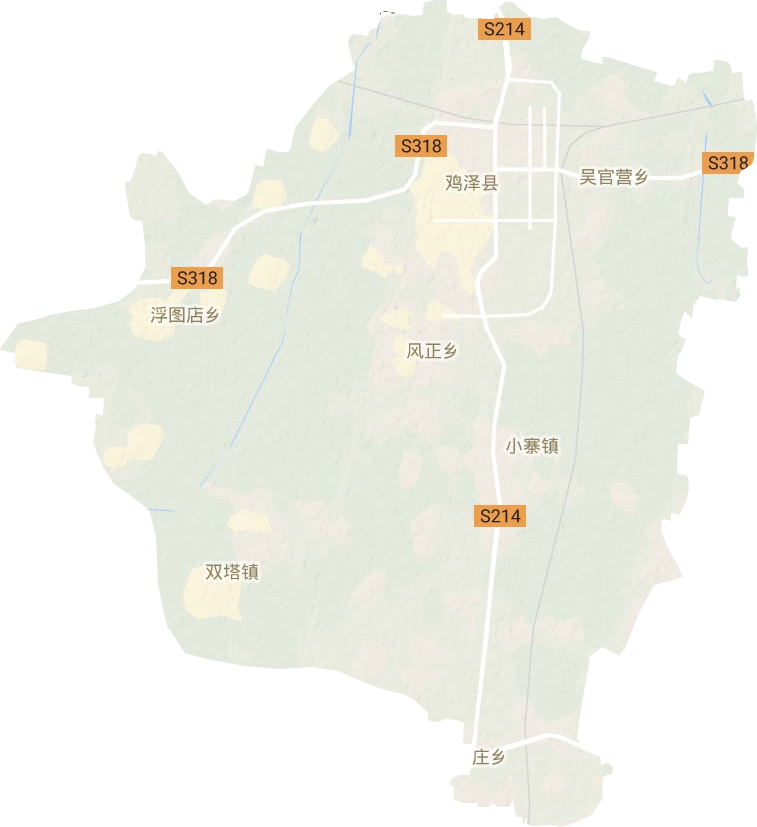 鸡泽县地形图
