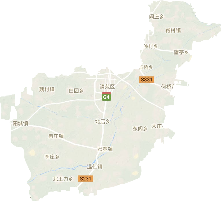 清苑区地形图