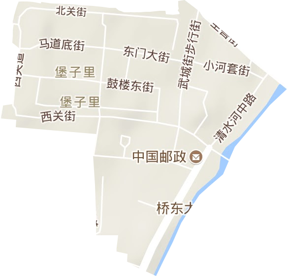 堡子里街道地形图