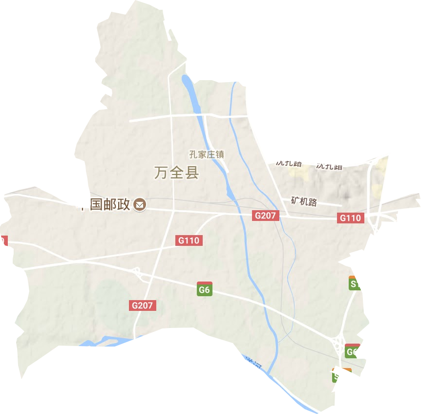 孔家庄镇地形图