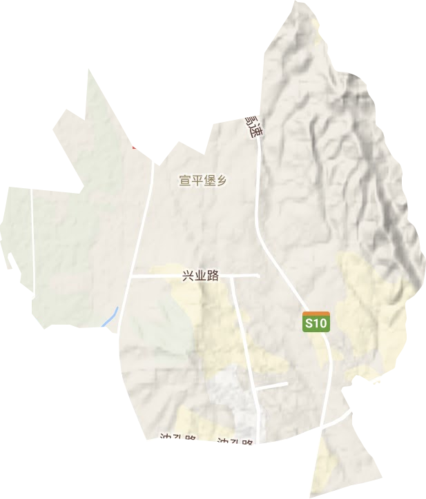 宣平堡乡地形图